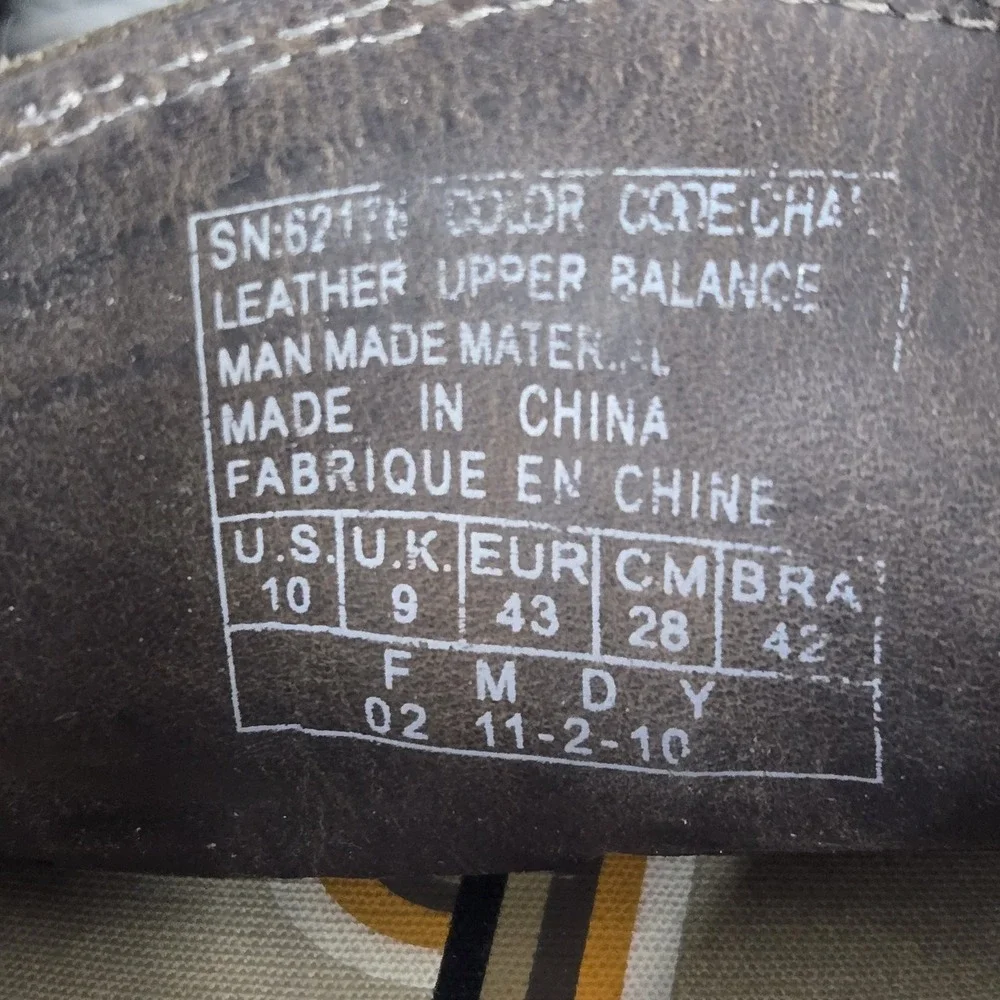 Skechers Mens 10 Charcoal‎ Leather Contrast Stitch Slip On Loafer 62176